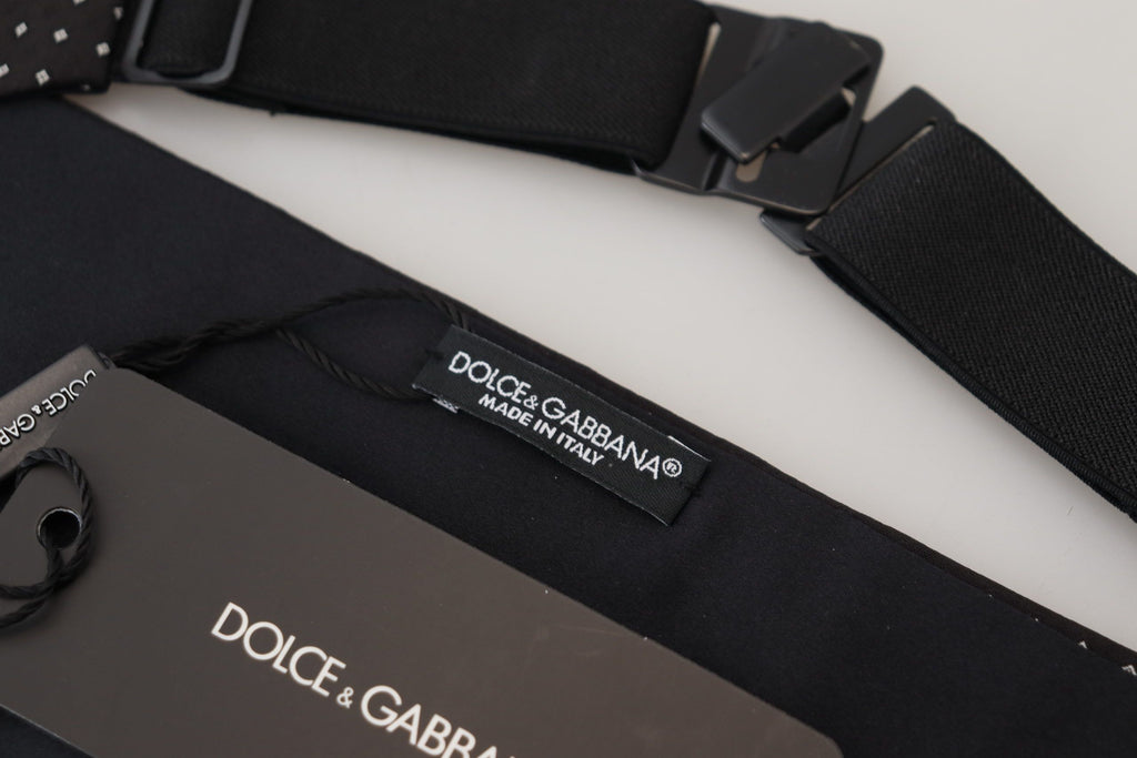 Dolce & Gabbana Men's Black Polka Dot Wide Waistband Cummerbund