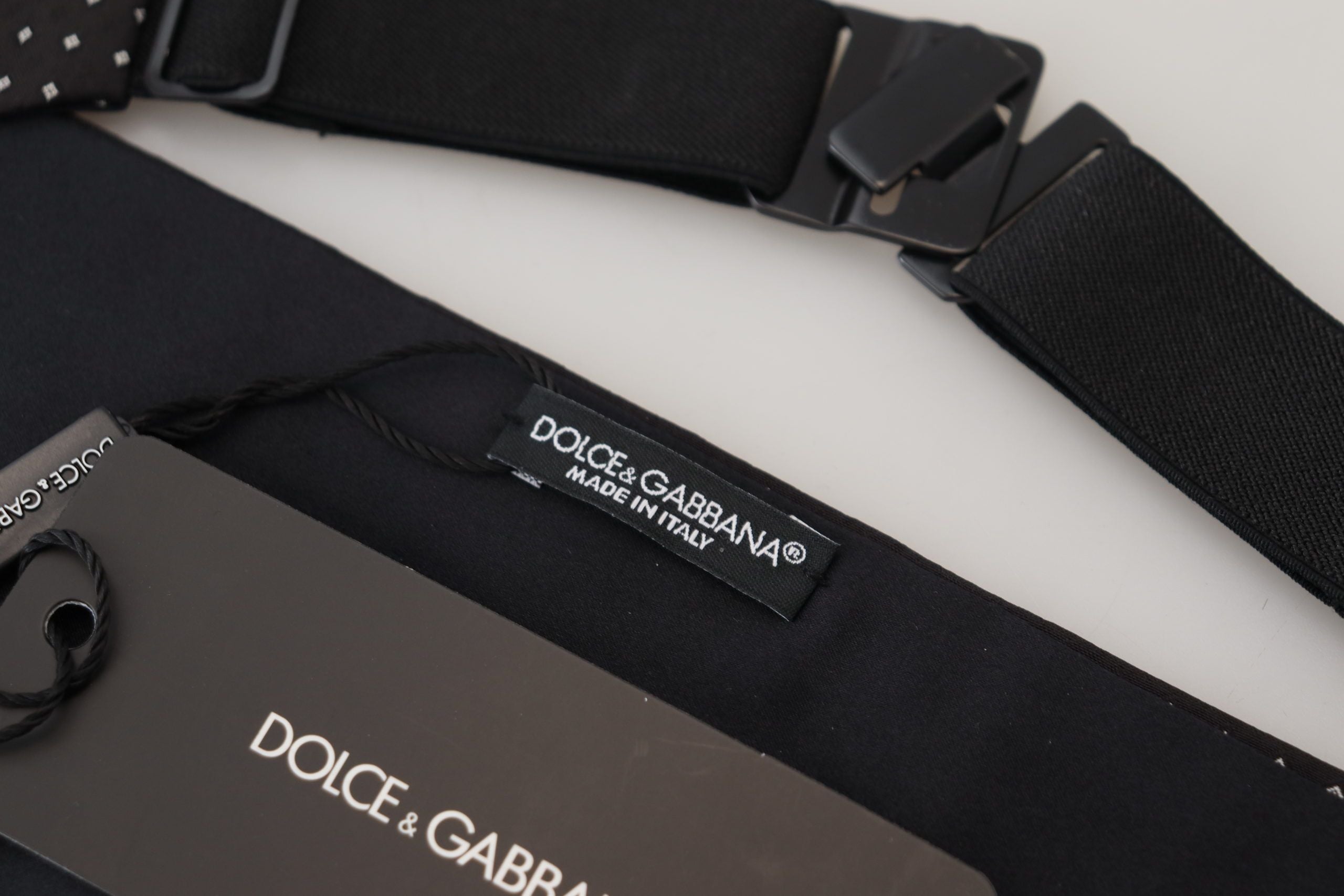 Dolce & Gabbana Men's Black Polka Dot Wide Waistband Cummerbund