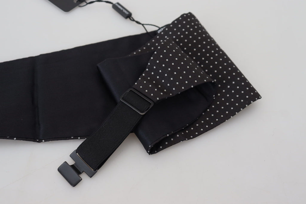 Dolce & Gabbana Men's Black Polka Dot Wide Waistband Cummerbund