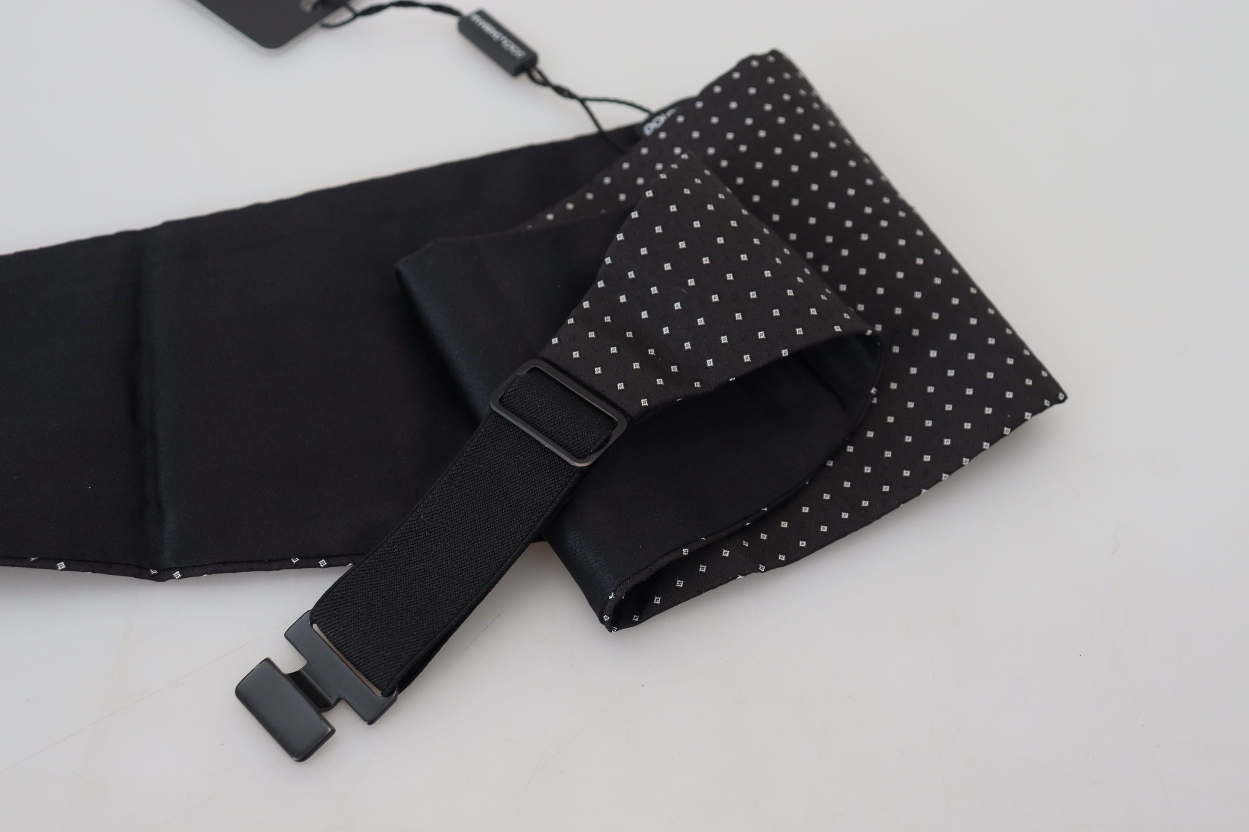 Dolce & Gabbana Men's Black Polka Dot Wide Waistband Cummerbund