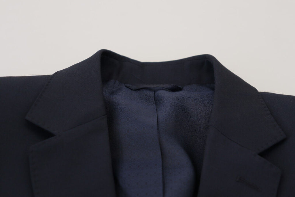 Dolce & Gabbana Dunkelblauer einreihiger MARTINI Blazer aus Wolle