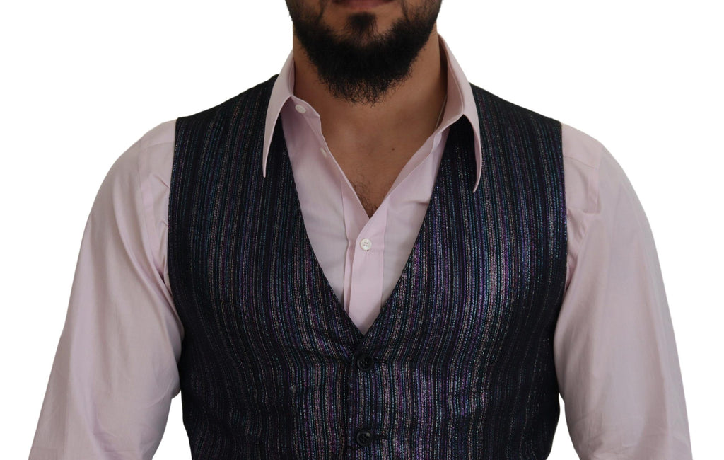 Dolce & Gabbana Multicolor Polyester Vest Dress Formal Vest