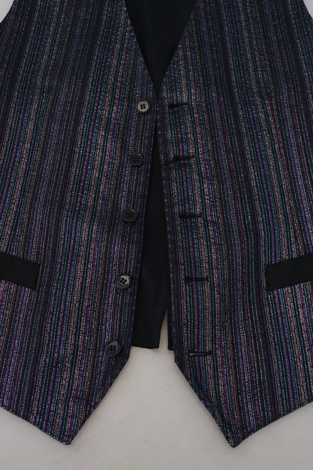Dolce & Gabbana Multicolor Polyester Vest Dress Formal Vest