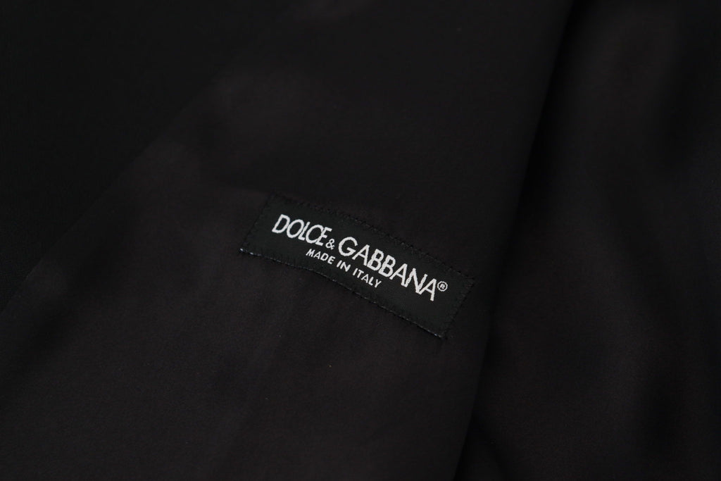 Dolce & Gabbana Black Virgin Wool Waistcoat Formal Suit Waistcoat