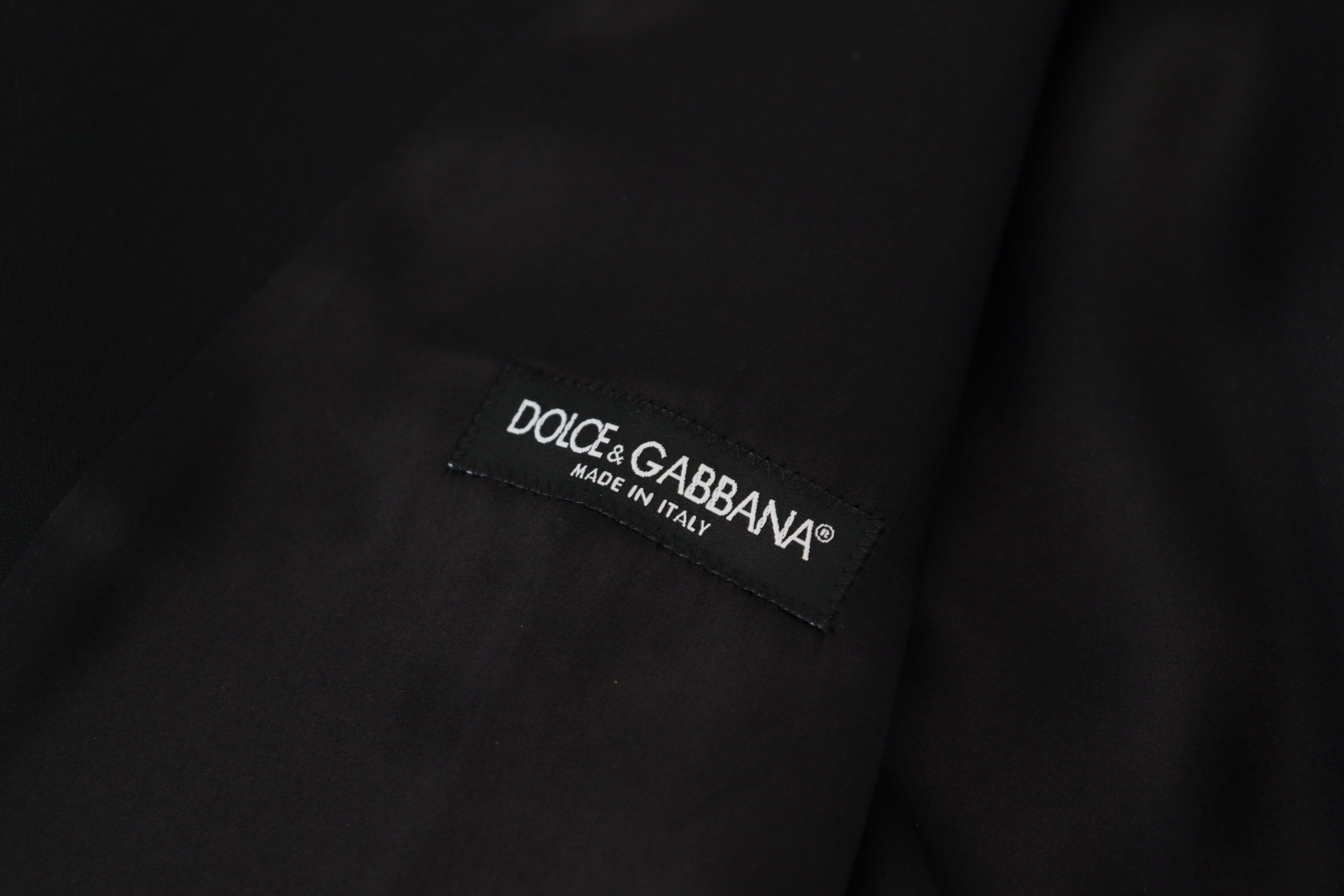 Dolce & Gabbana Black Virgin Wool Waistcoat Formal Suit Waistcoat