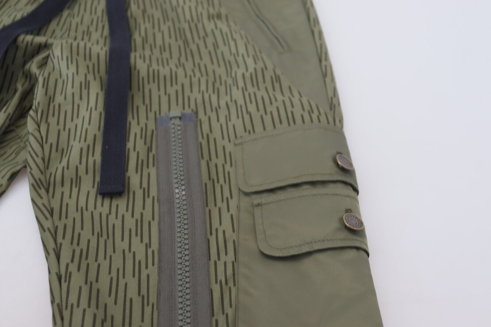 Dolce & Gabbana Grün gestreifte Cargo-Hose mit Reißverschluss Bein Männer Hosenhose