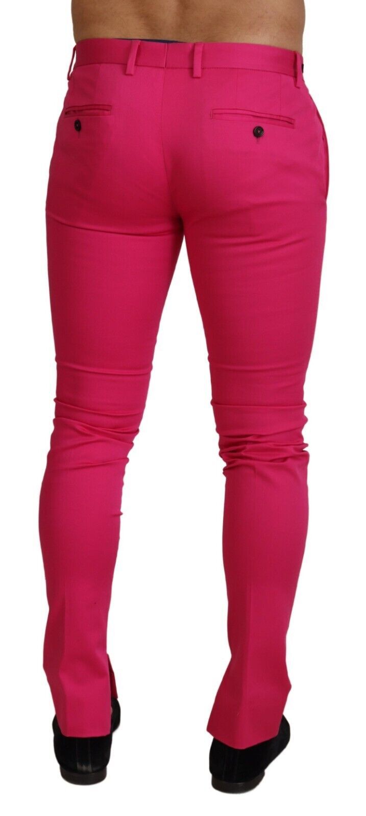 Dolce & Gabbana Pink Zip Buckle Waist Pants Trousers