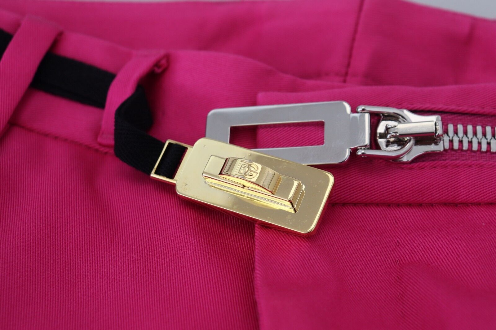 Dolce & Gabbana Pink Zip Buckle Waist Pants Trousers