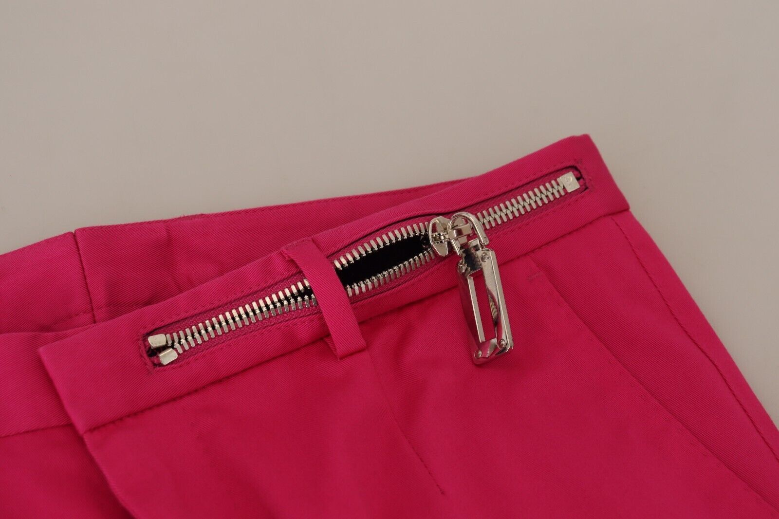 Dolce & Gabbana Pink Zip Buckle Waist Pants Trousers