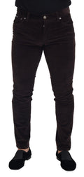 Dolce & Gabbana Brauner Kord Herren Freizeithosen
