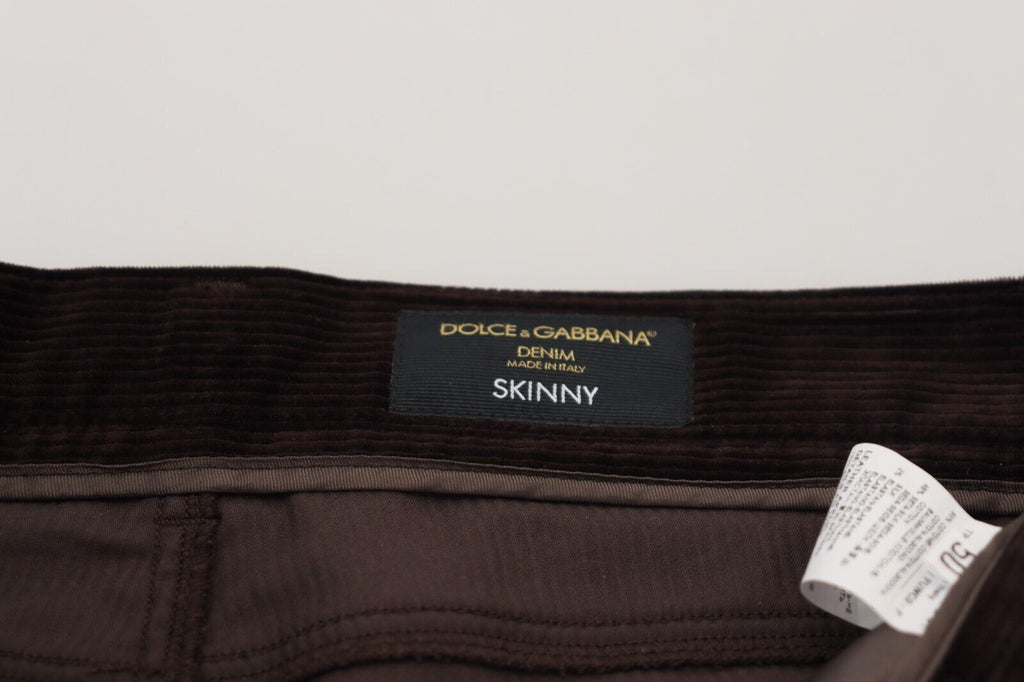 Dolce & Gabbana Brauner Kord Herren Freizeithosen