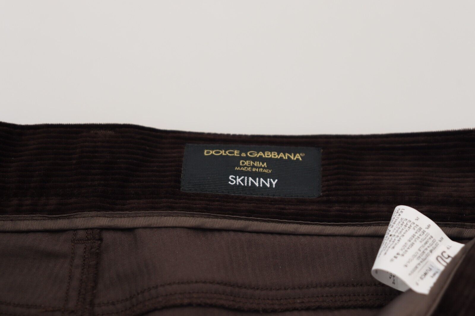 Dolce & Gabbana Brauner Kord Herren Freizeithosen