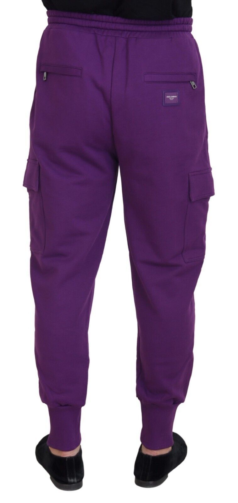 Dolce & Gabbana Purple Cotton Cargo Sweatpants