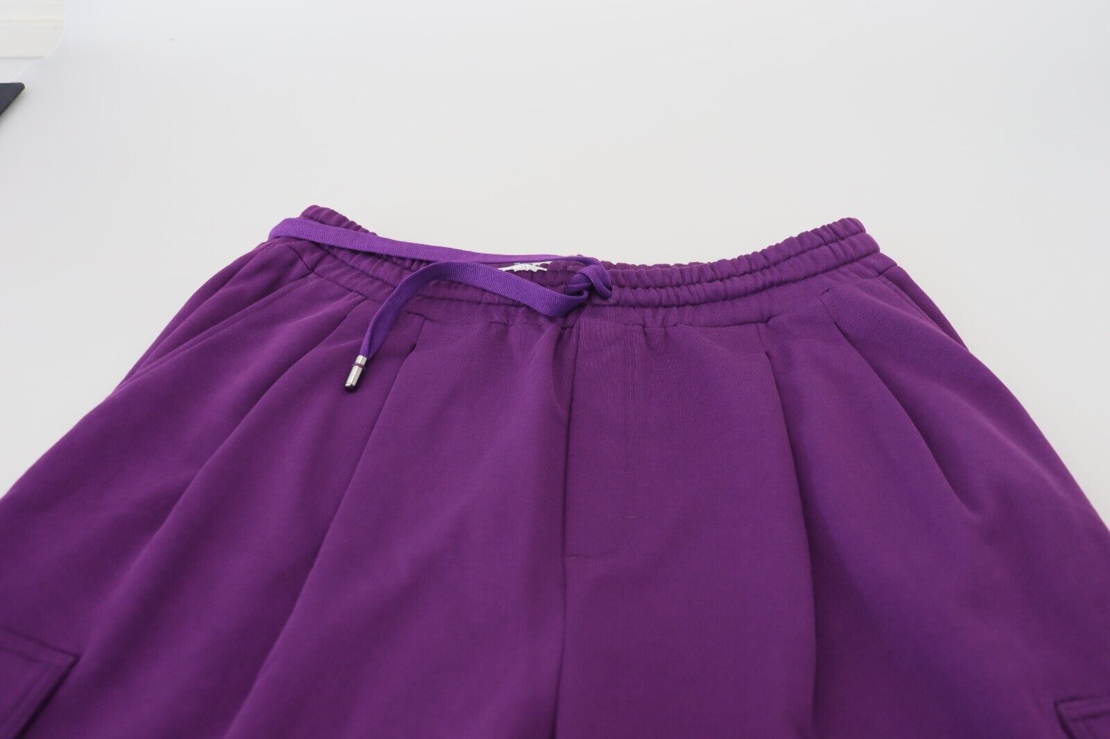 Dolce & Gabbana Purple Cotton Cargo Sweatpants