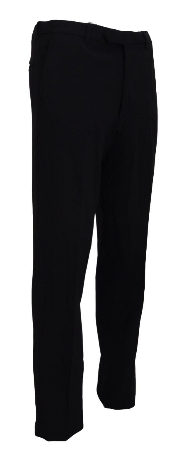 BENCIVENGA Black Straight Fit Men's Formal Trousers Pants