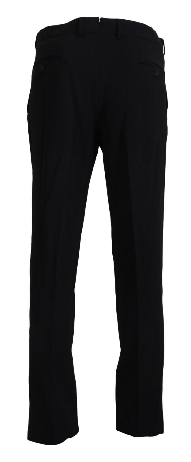 BENCIVENGA Black Straight Fit Men's Formal Trousers Pants