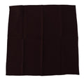 Dolce & Gabbana Brown Silk Blend Square Pocket Square Scarf
