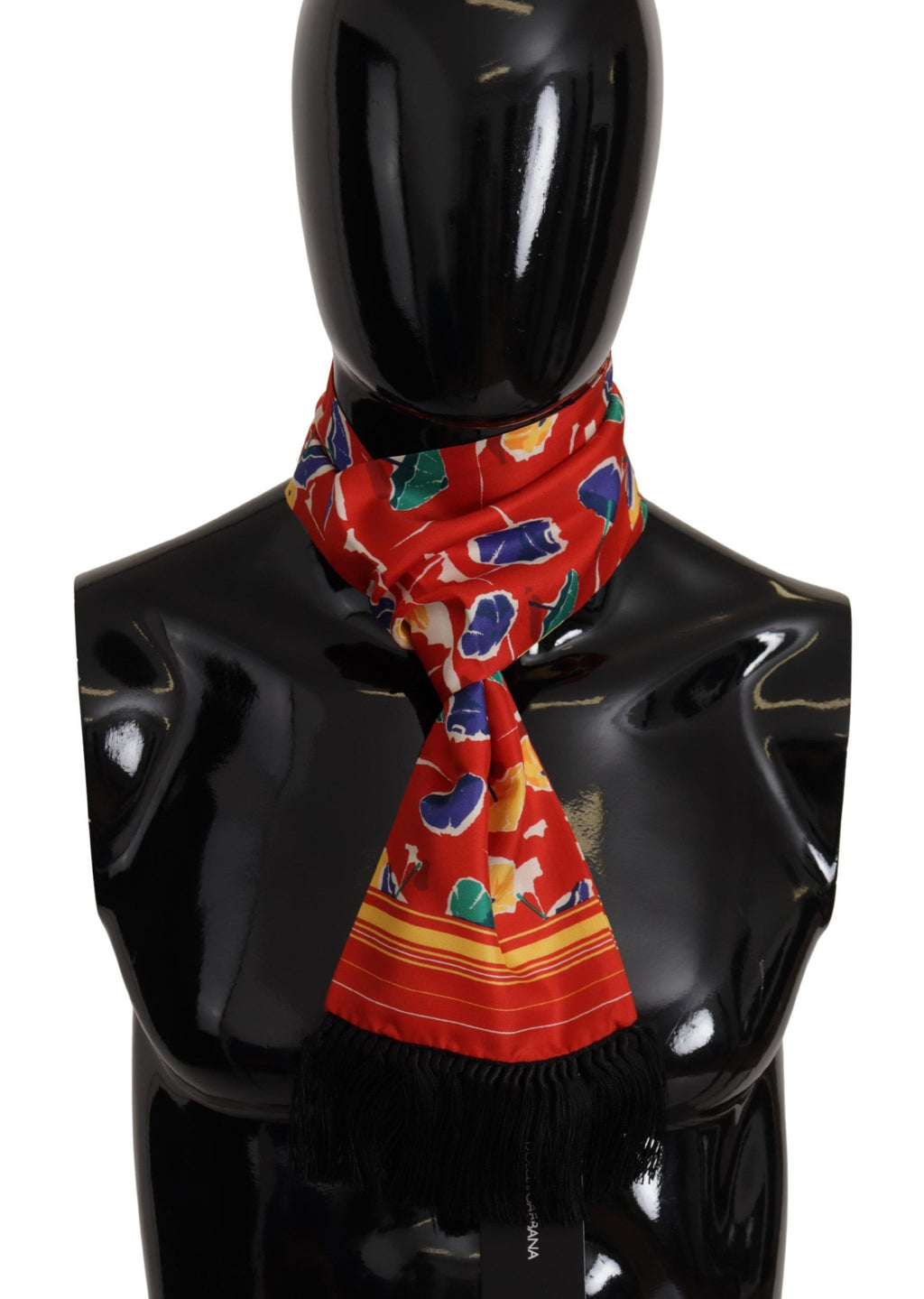 Dolce & Gabbana Multicolor DG Umbrellas Print Scarf Fringe Scarf