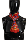 Dolce & Gabbana Multicolor DG Umbrellas Print Scarf Fringe Scarf