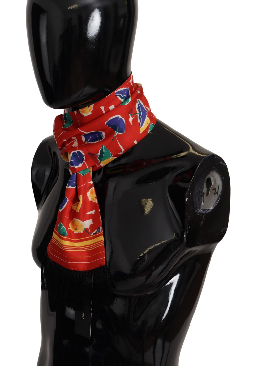 Dolce & Gabbana Multicolor DG Umbrellas Print Scarf Fringe Scarf