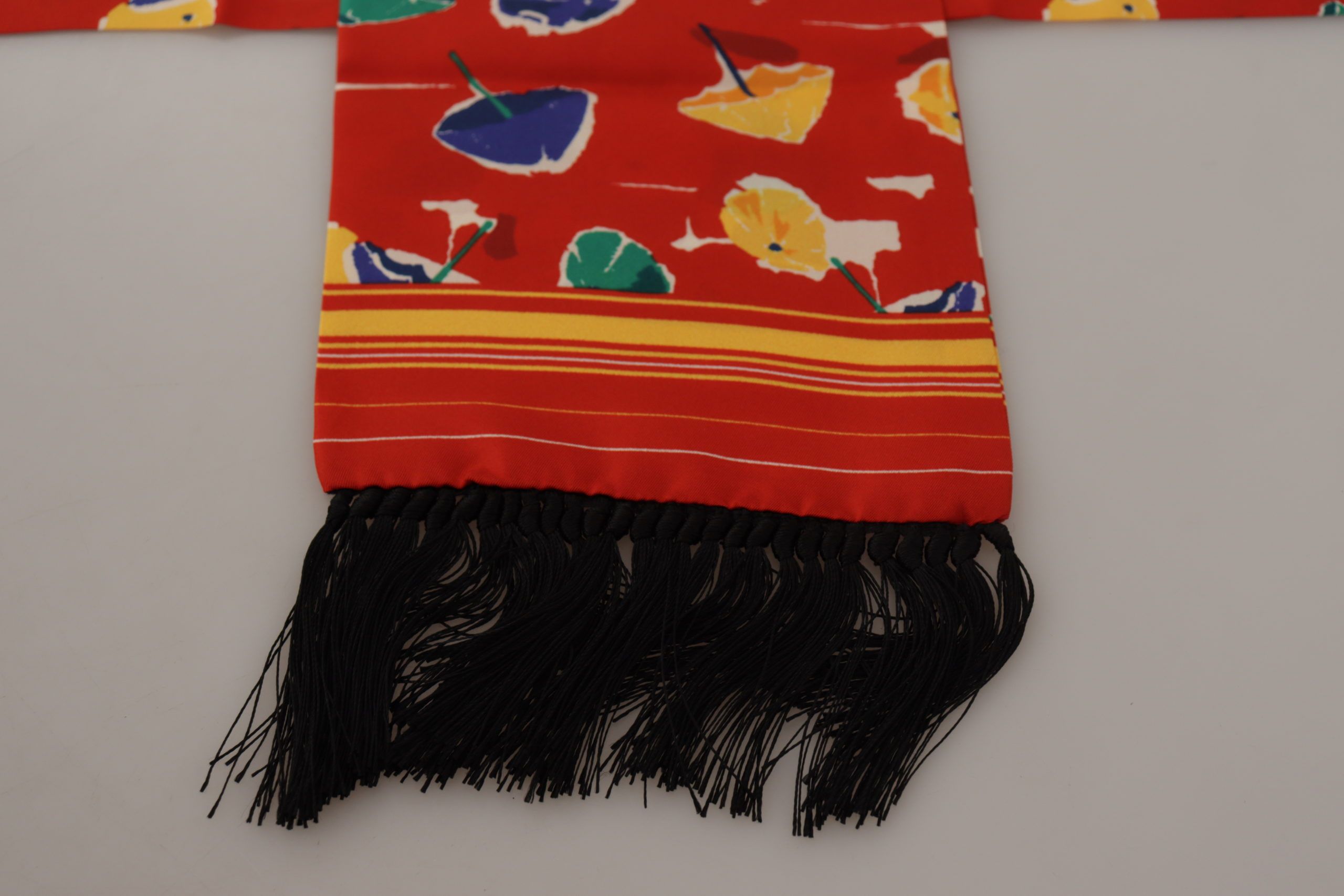 Dolce & Gabbana Multicolor DG Umbrellas Print Scarf Fringe Scarf