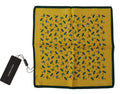 Dolce & Gabbana Yellow Printed DG Logo Square Men's Handkerchief Neck Scarf