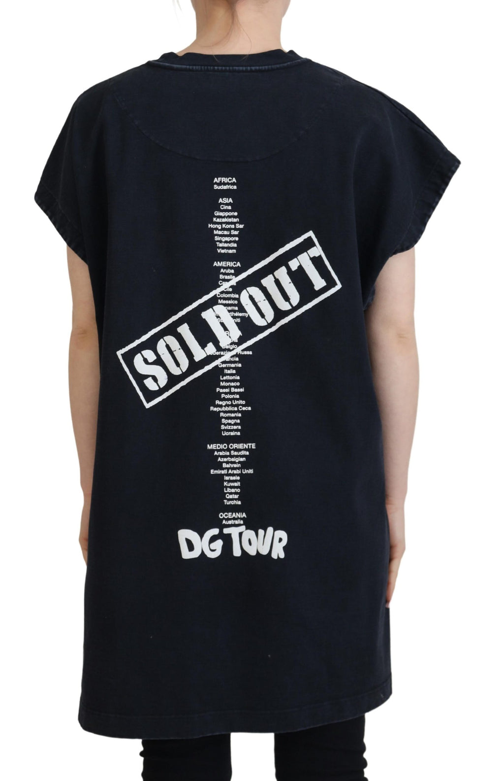 Dolce & Gabbana Schwarzes D&G Fashion Baumwoll-T-Shirt mit Rundhalsausschnitt
