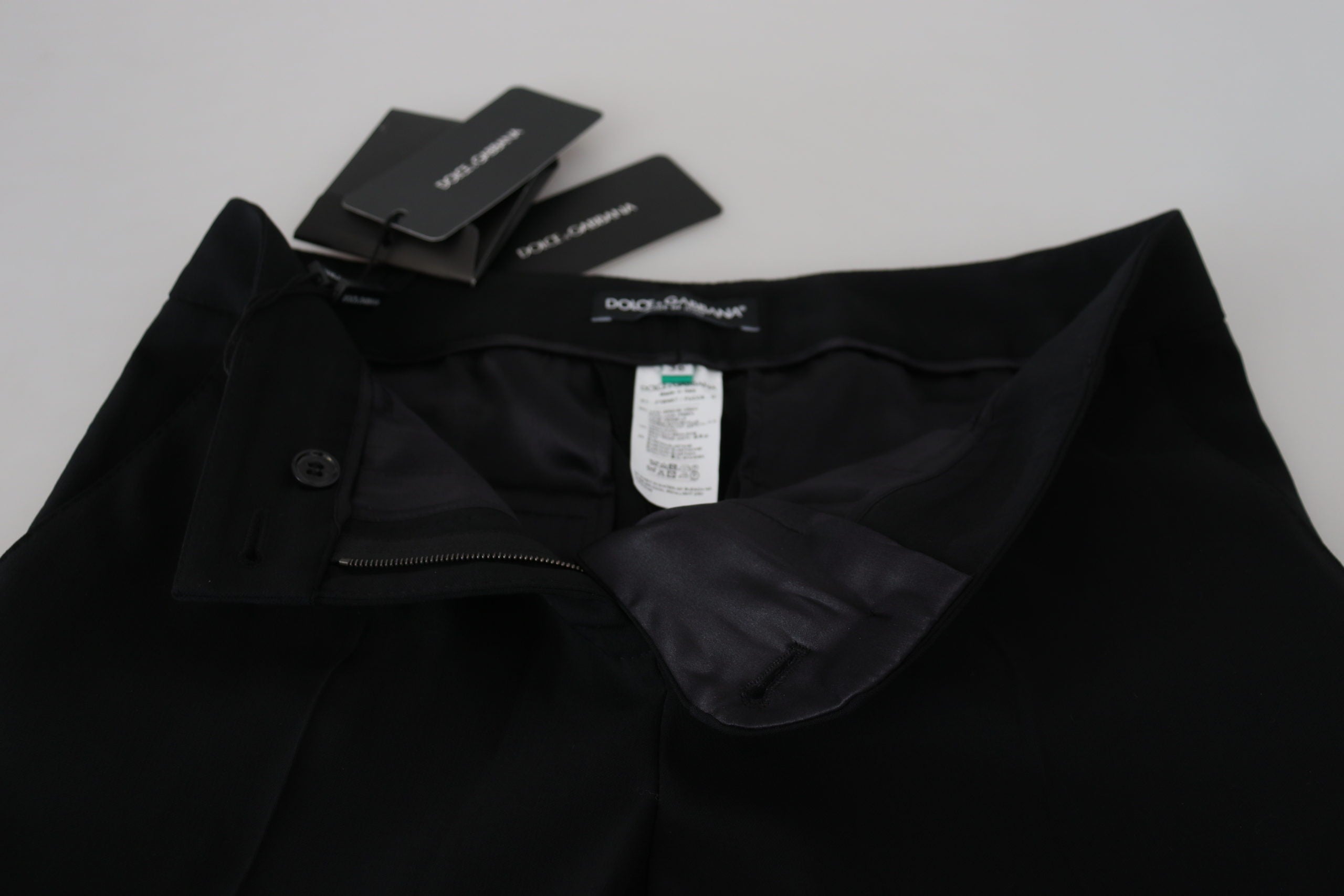 Dolce & Gabbana Women's High-Waisted Black Trousers