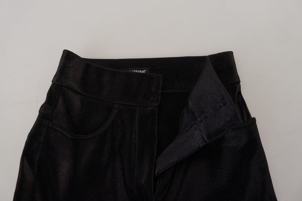 Dolce & Gabbana Schwarze Skinny Denim-Jeans aus gewaschener Baumwolle