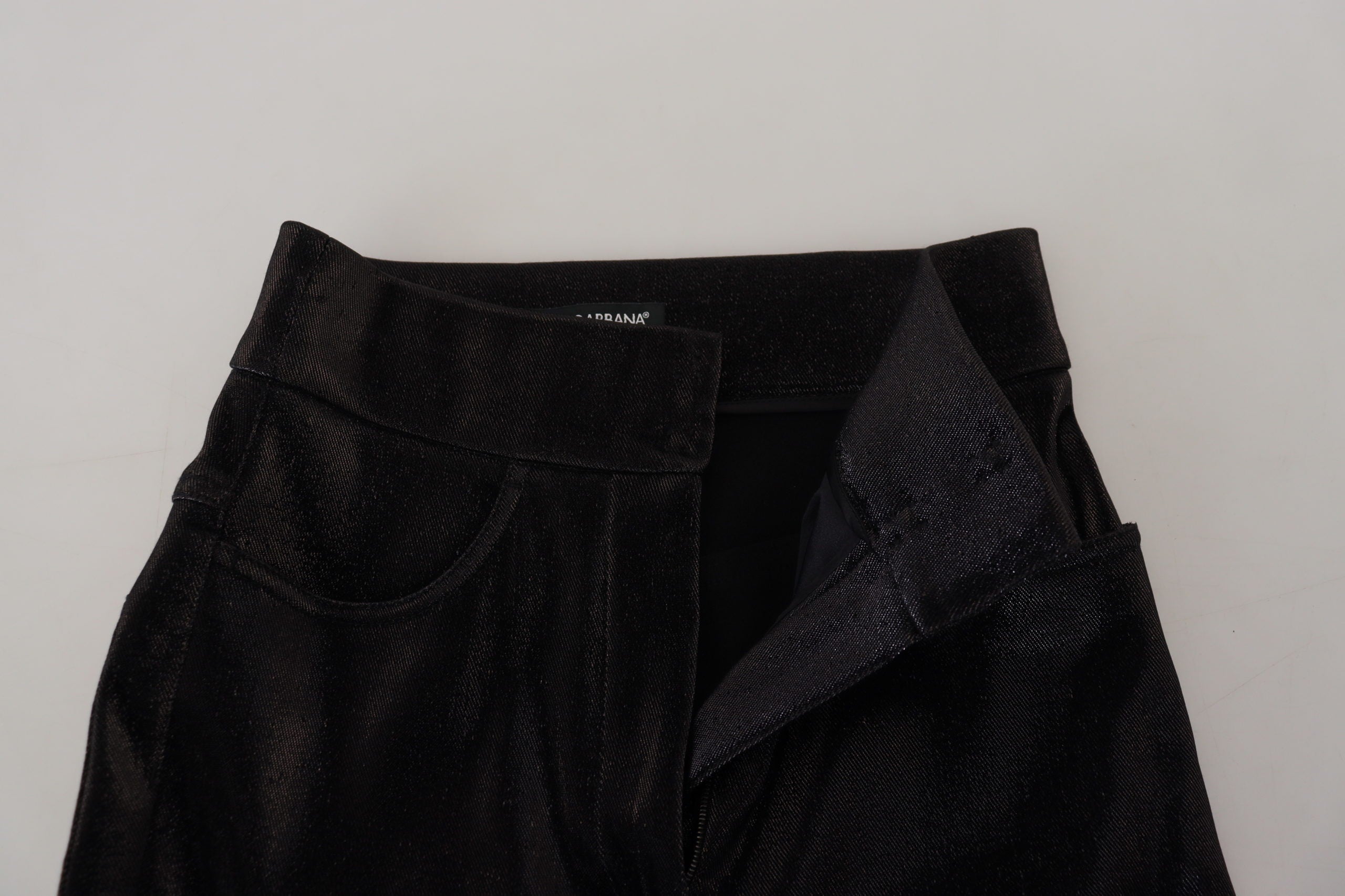 Dolce & Gabbana Schwarze Skinny Denim-Jeans aus gewaschener Baumwolle