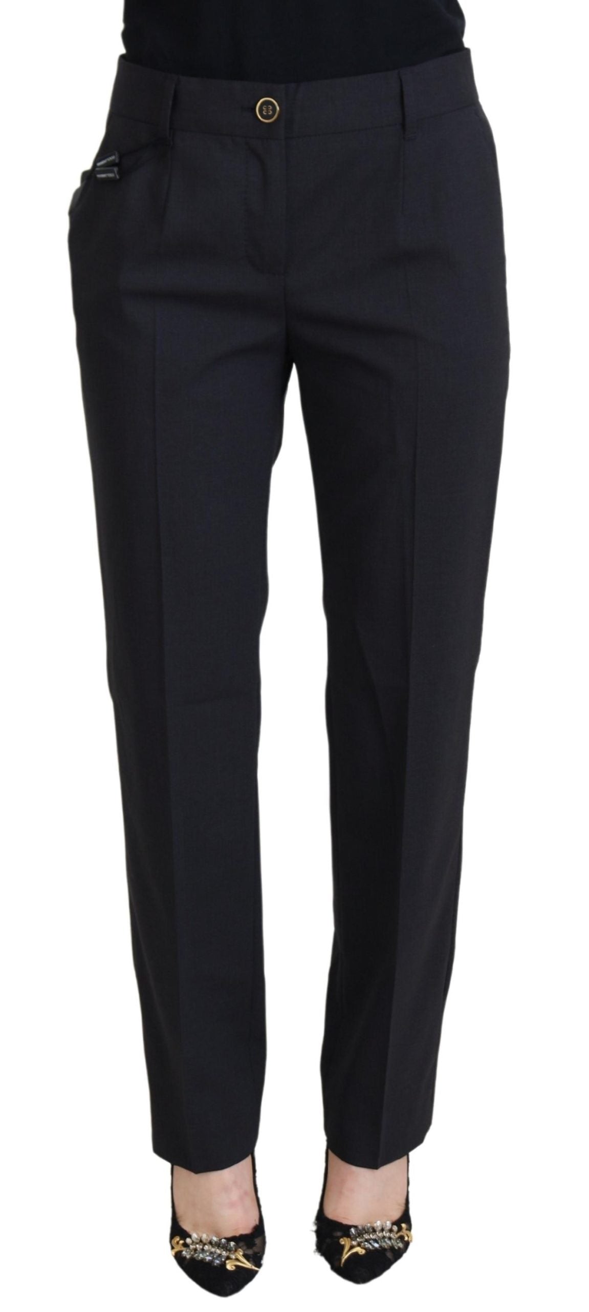 Dolce & Gabbana Gray Women's Formal Tapered Pants
