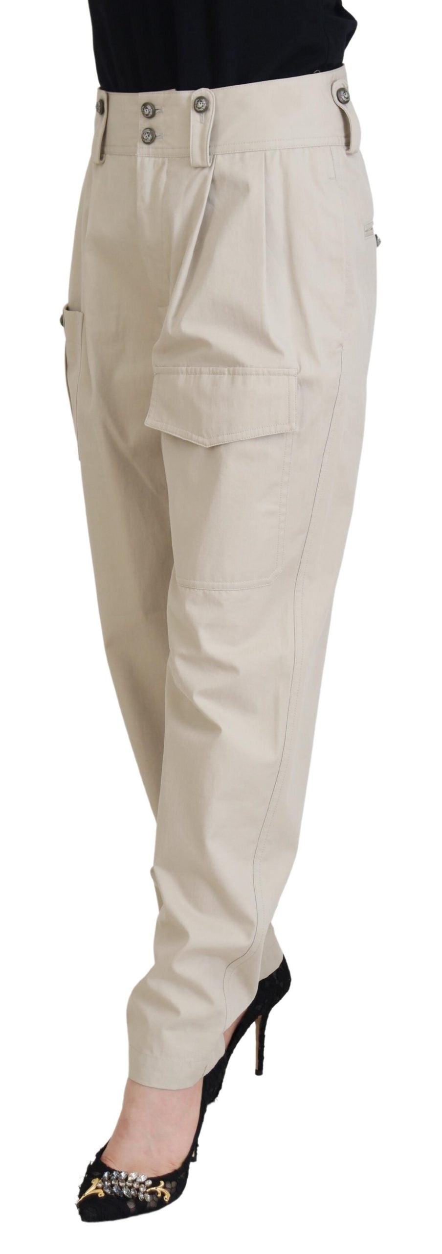 Dolce & Gabbana Beige Cotton Women's Cargo Pants