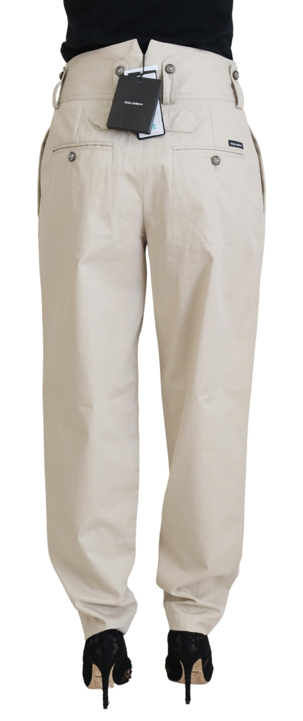 Dolce & Gabbana Beige Cotton Women's Cargo Pants