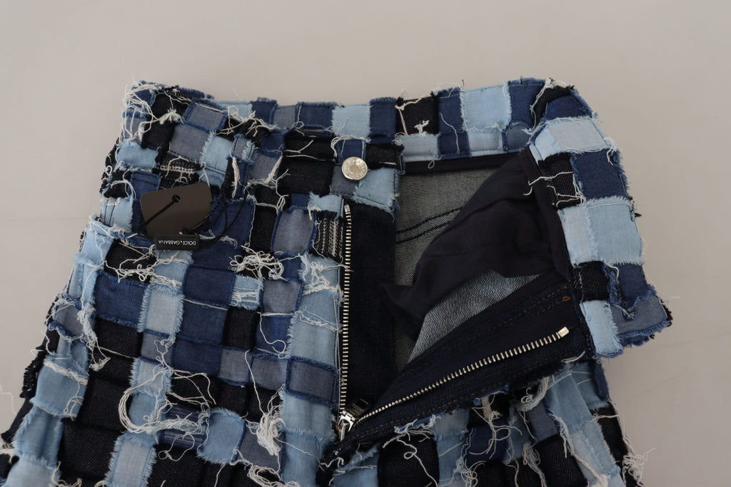 Dolce & Gabbana Multicolor Patchwork-Jeans aus Baumwolle