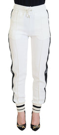 Dolce & Gabbana Weiße DG Logo Sweatpants Hose