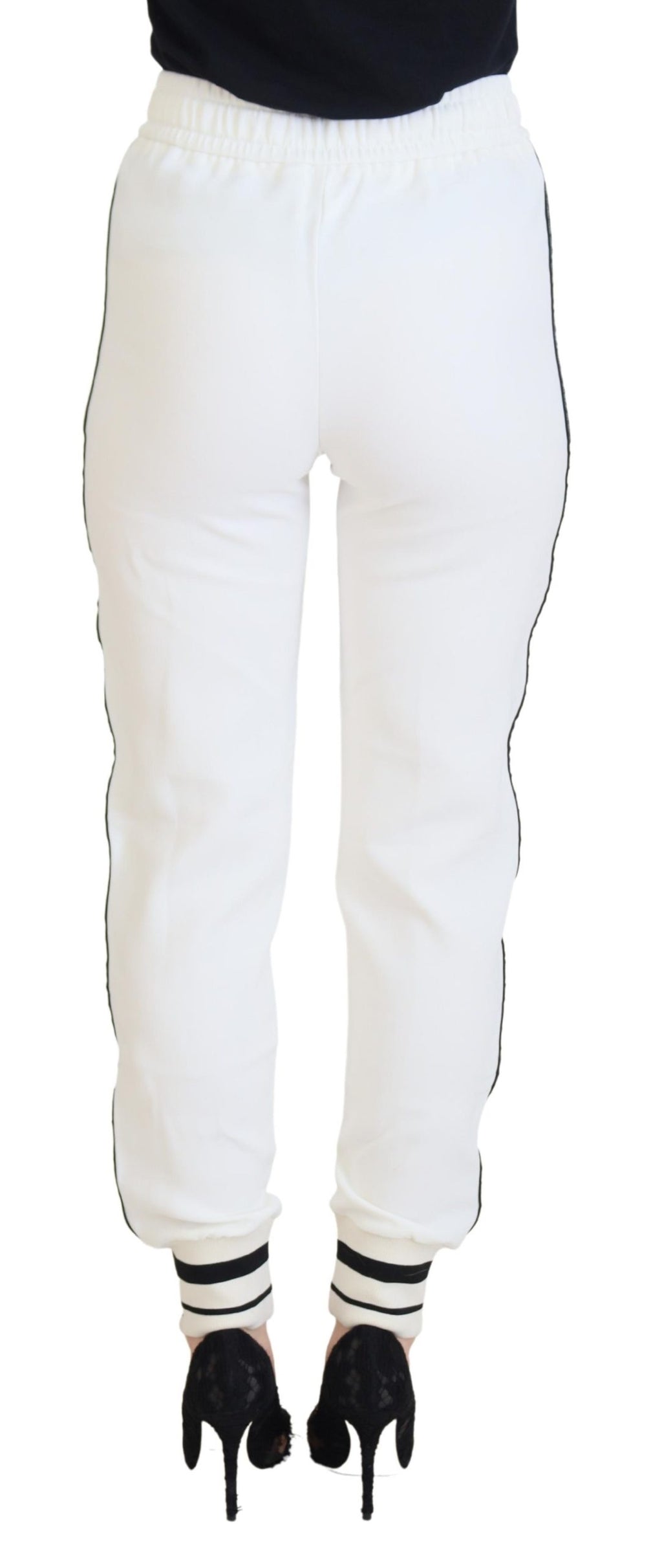 Dolce & Gabbana Weiße DG Logo Sweatpants Hose