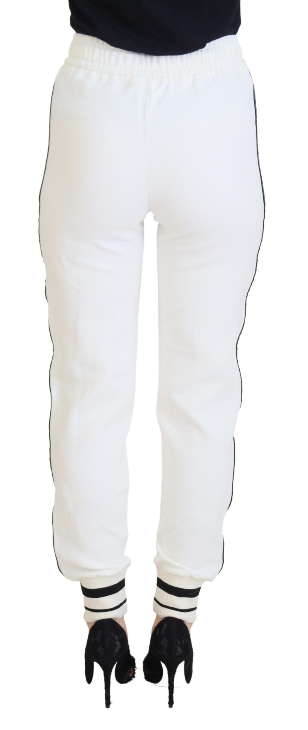 Dolce & Gabbana Weiße DG Logo Sweatpants Hose