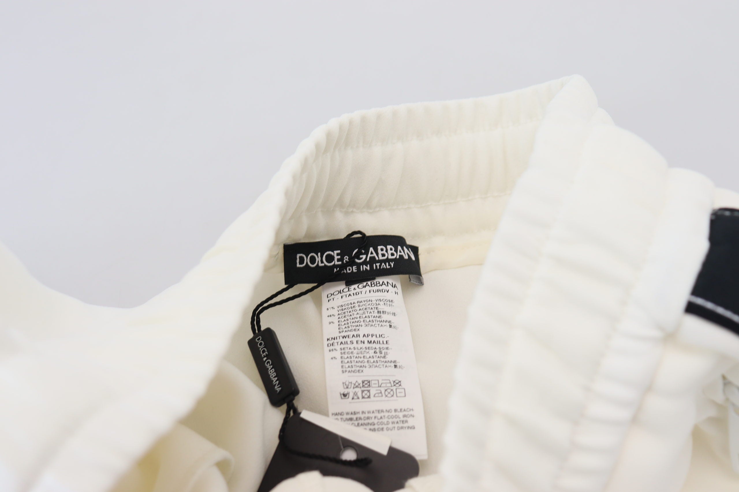 Dolce & Gabbana Weiße DG Logo Sweatpants Hose