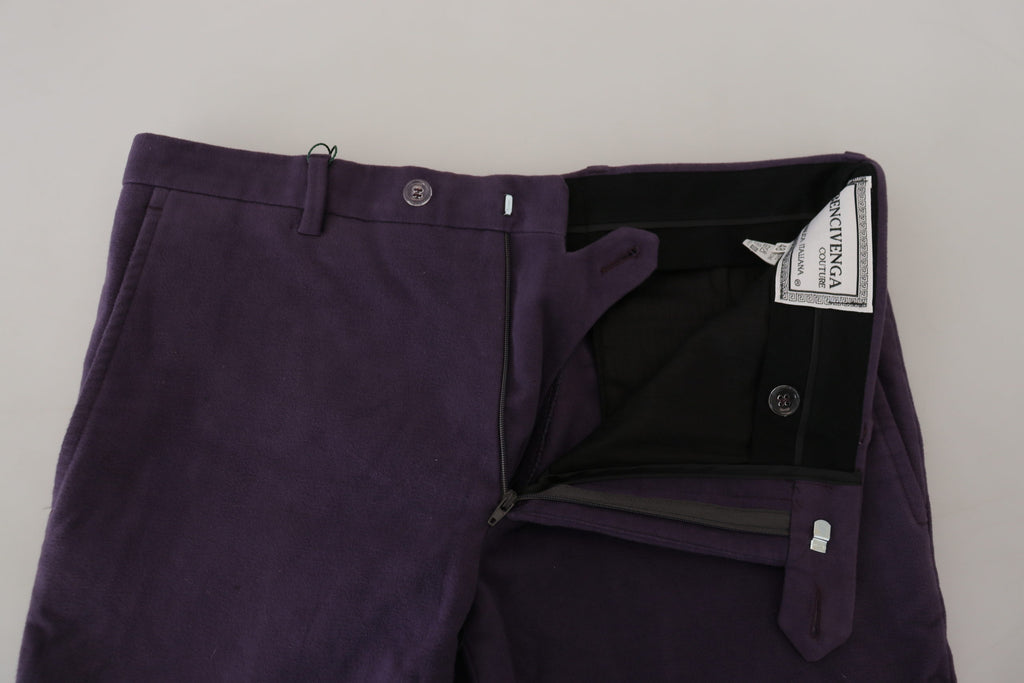 BENCIVENGA Lila Pure Cotton Tapered Herrenhosen