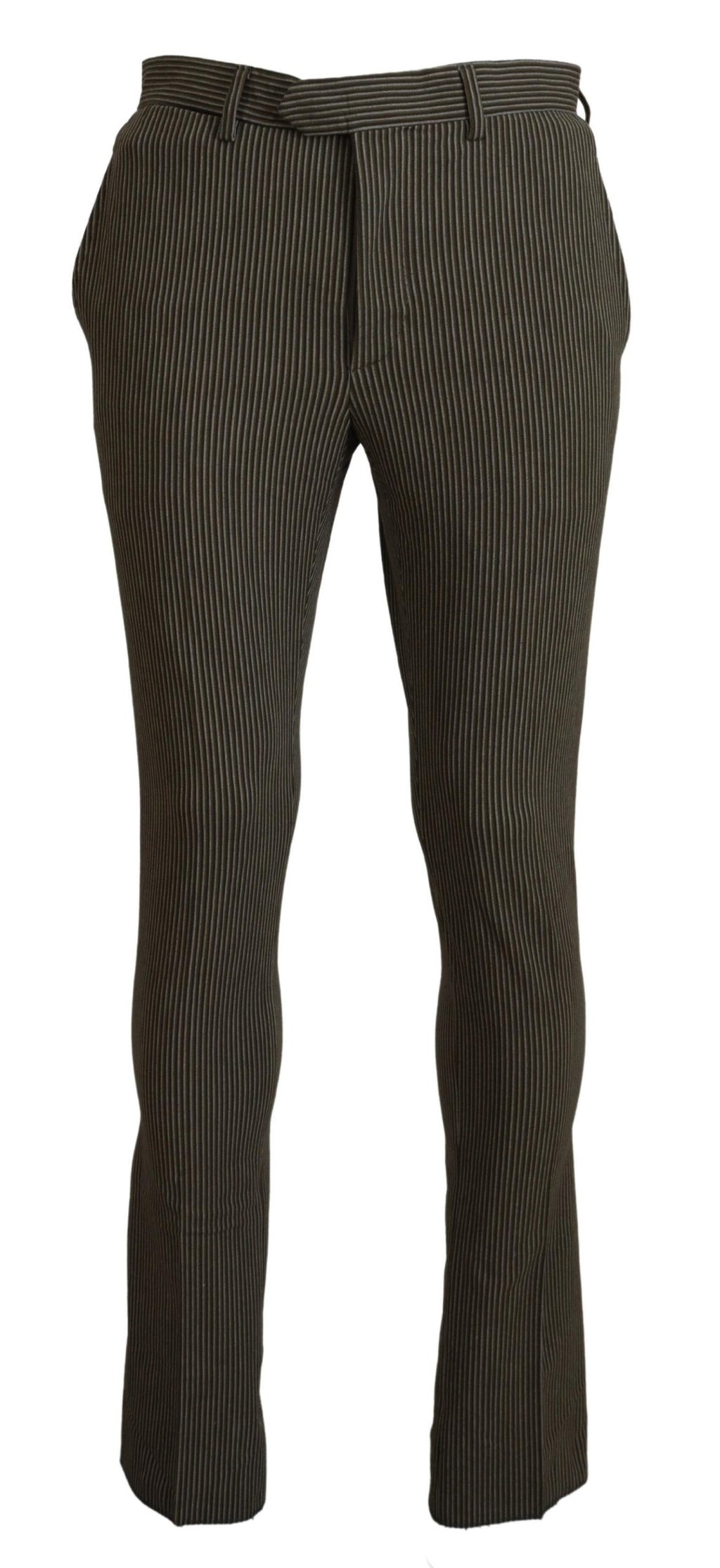 BENCIVENGA Men's Multicolor Striped Pure Cotton Trousers