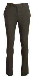 BENCIVENGA Men's Multicolor Striped Pure Cotton Trousers