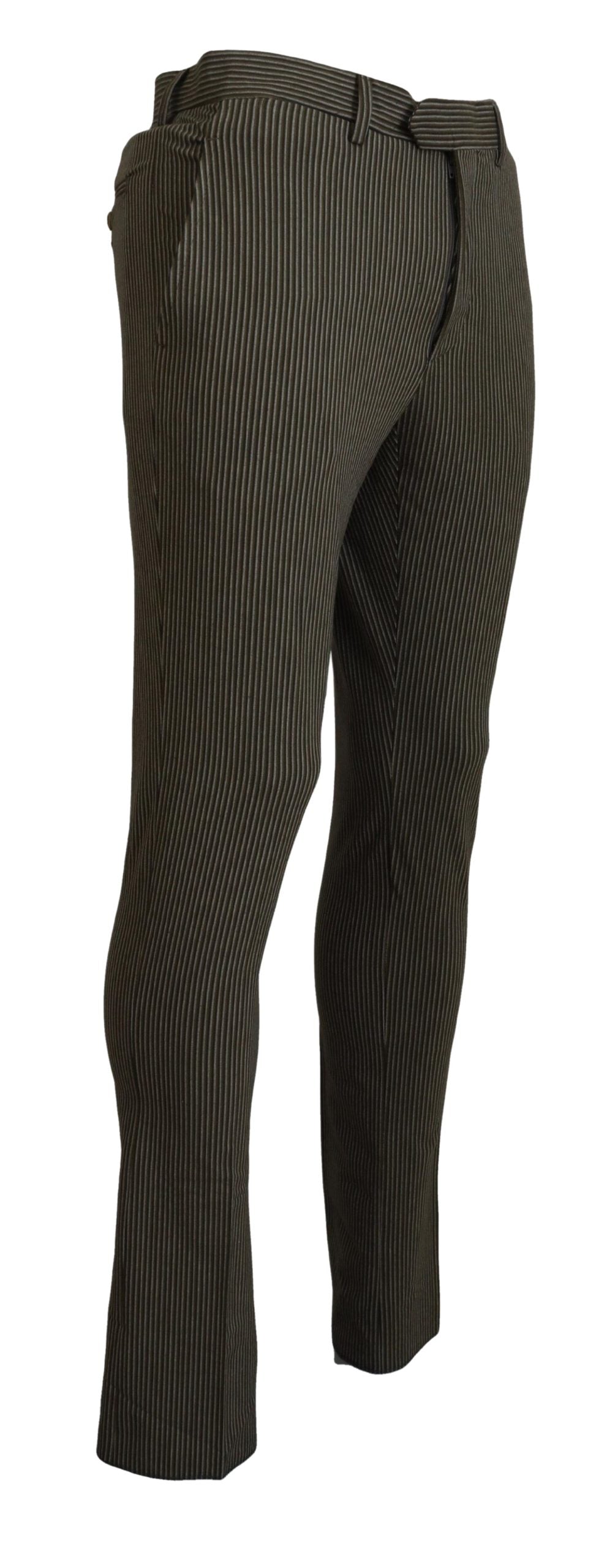 BENCIVENGA Men's Multicolor Striped Pure Cotton Trousers