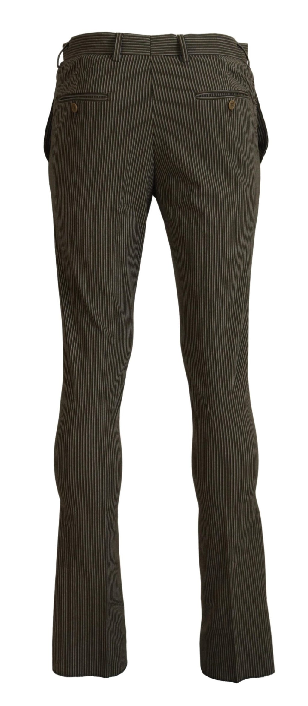 BENCIVENGA Men's Multicolor Striped Pure Cotton Trousers