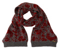 GF Ferre Rot Grau Gestrickter Wickelwärmer Damenschal Halstuch