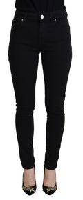 Dolce & Gabbana Black High-Waist Cotton Jeans in Casual Denim