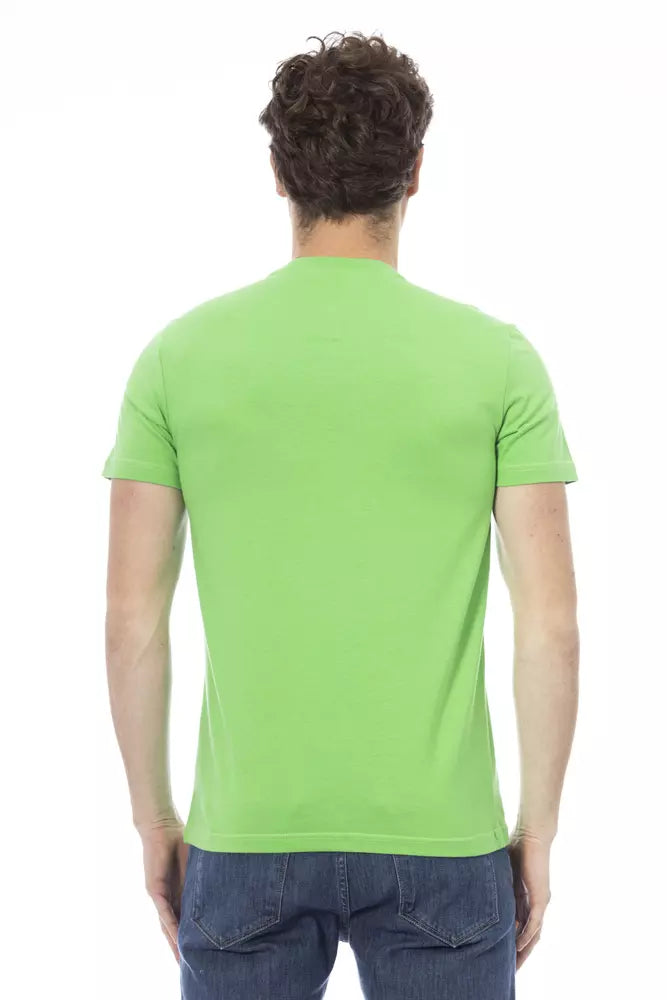 Baldinini Trend Grünes Baumwoll-T-Shirt für Herren