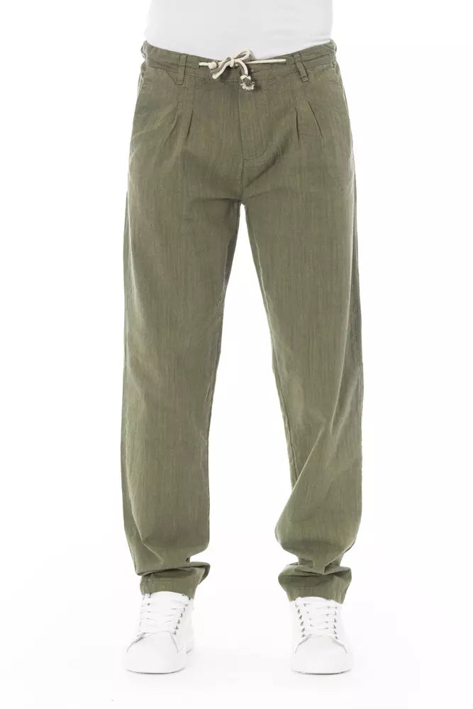 Baldinini Trend Baumwoll-Chino im Army-Look