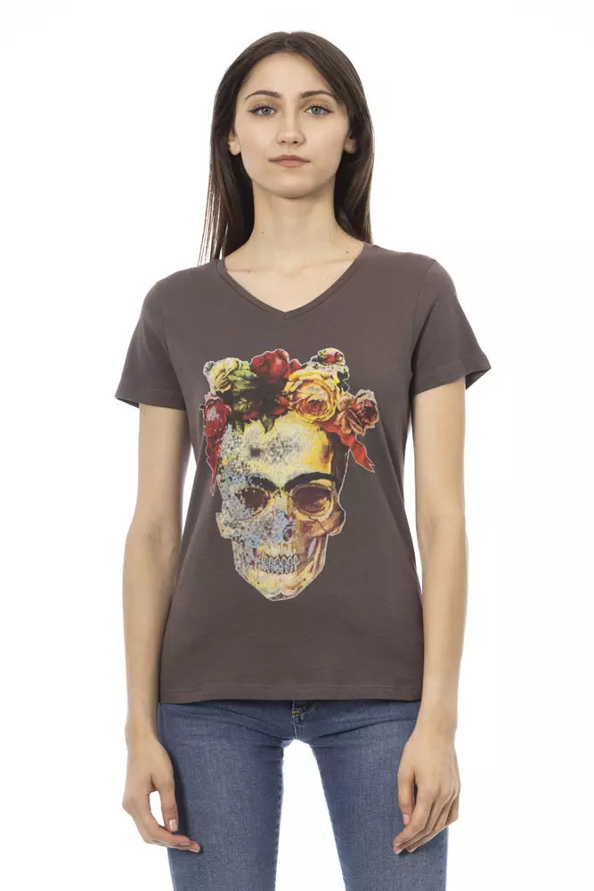 Trussardi Action Women's Brown Cotton T-Shirt