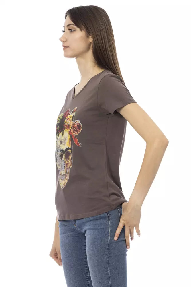 Trussardi Action Women's Brown Cotton T-Shirt