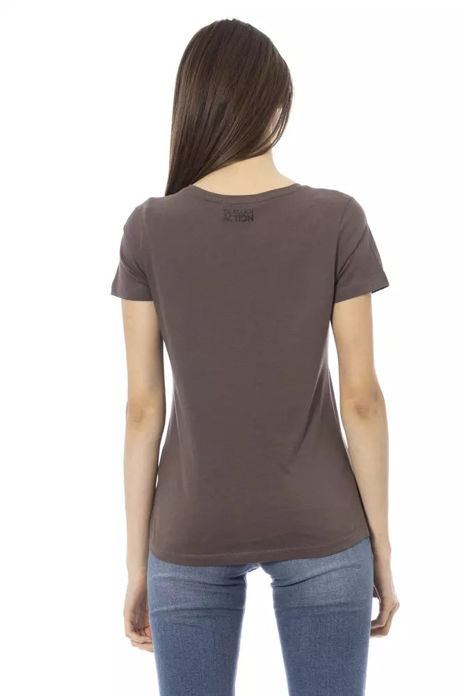 Trussardi Action Women's Brown Cotton T-Shirt